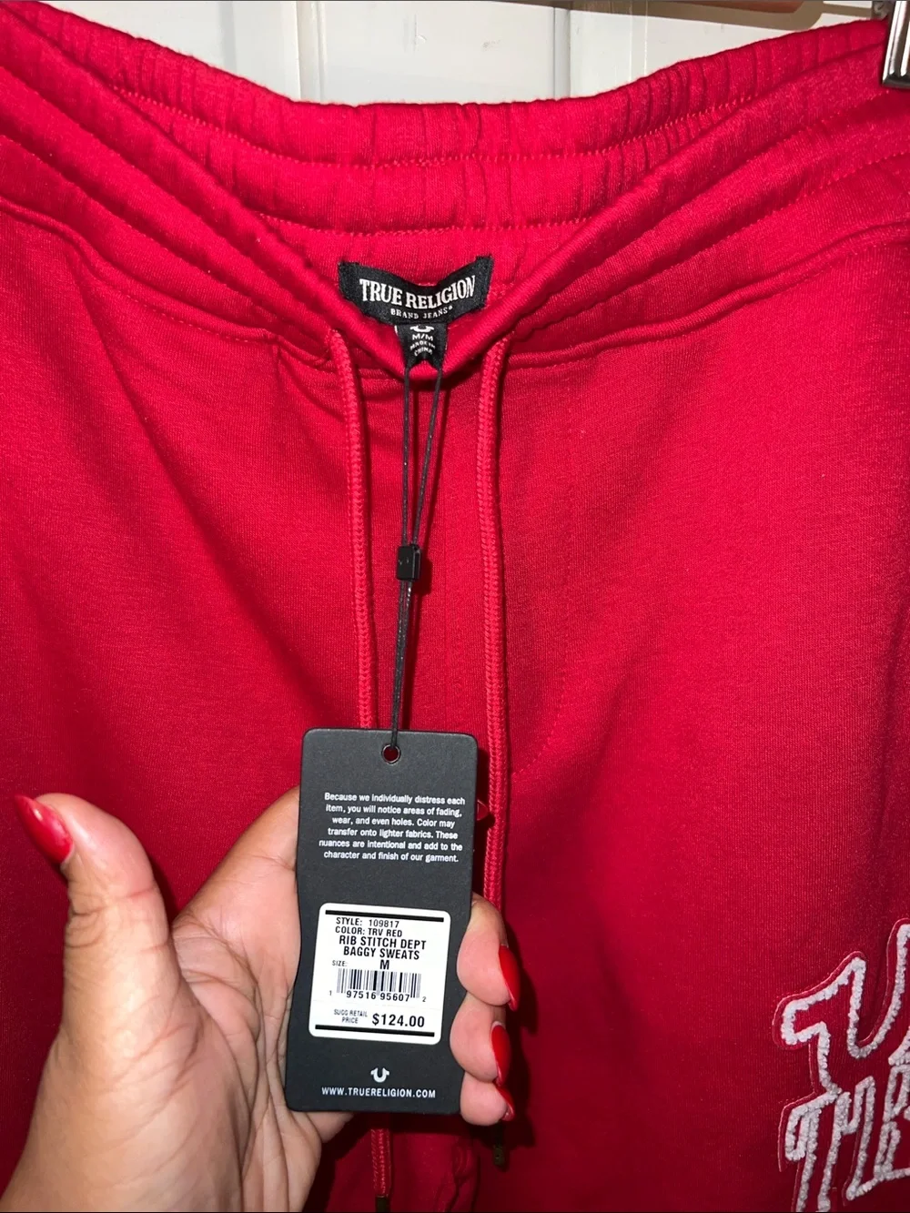 True Religion Rib Stitch Baggy Sweatpants